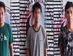 Asyik Pesta Narkotika, Tiga Pemuda Ditangkap Polres Tulang Bawang