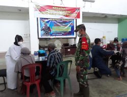 Serda Priyo Santoso Kawal Proses Vaksinasi Massal Covid-19 di Kampung Adiwarna Kecamatan Dente Teladas